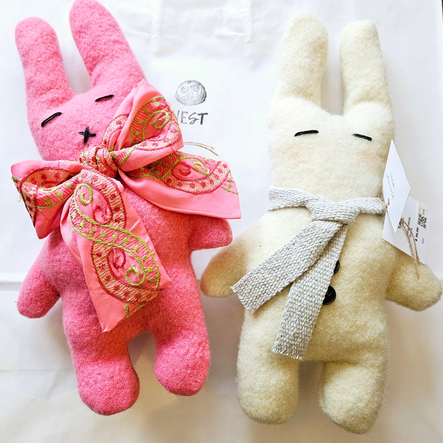 Vintage Wool Animal Stuffies