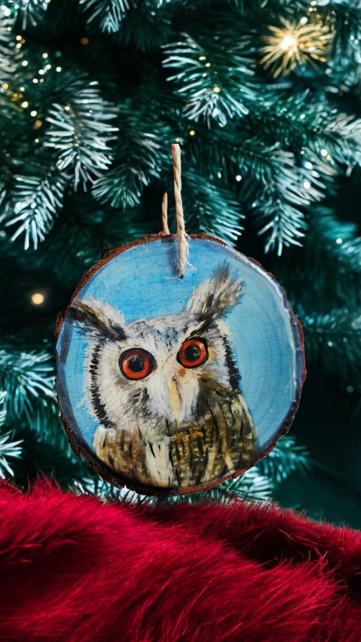 Wood + Resin Christmas Ornaments by Leslie Cline