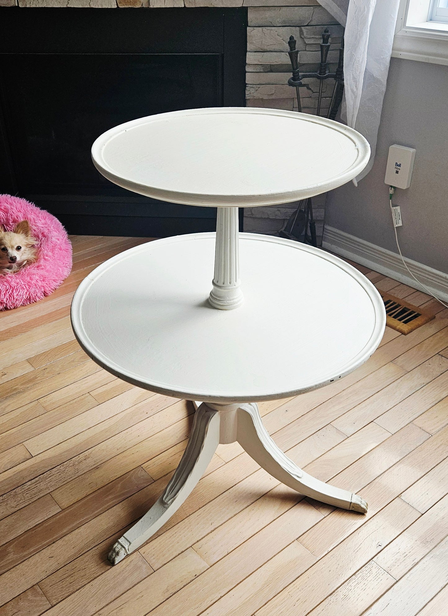 Antique 2-Tier Pie Crust Table