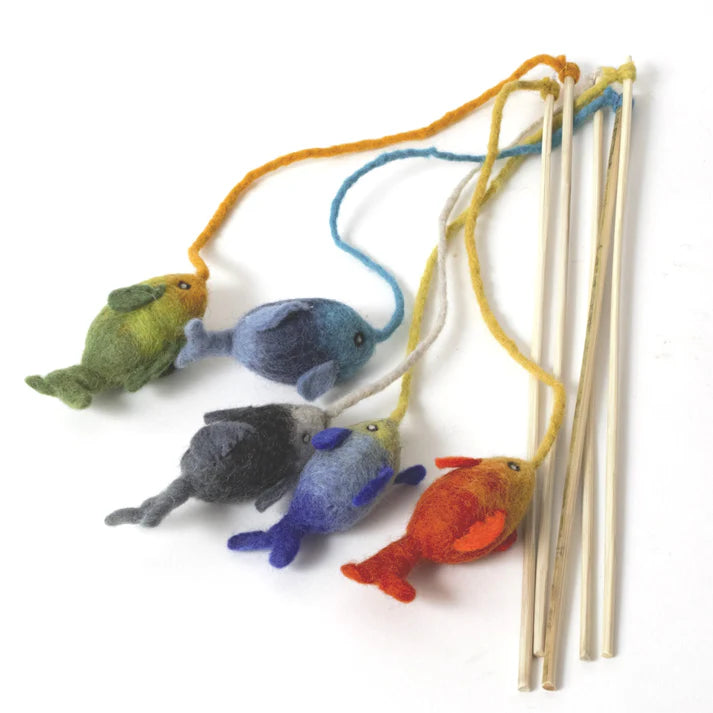 Natural Wool Felt Cat Toys