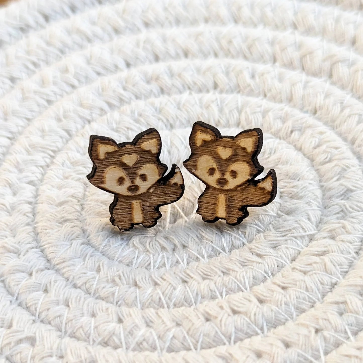 Hand Painted Wood Earrings