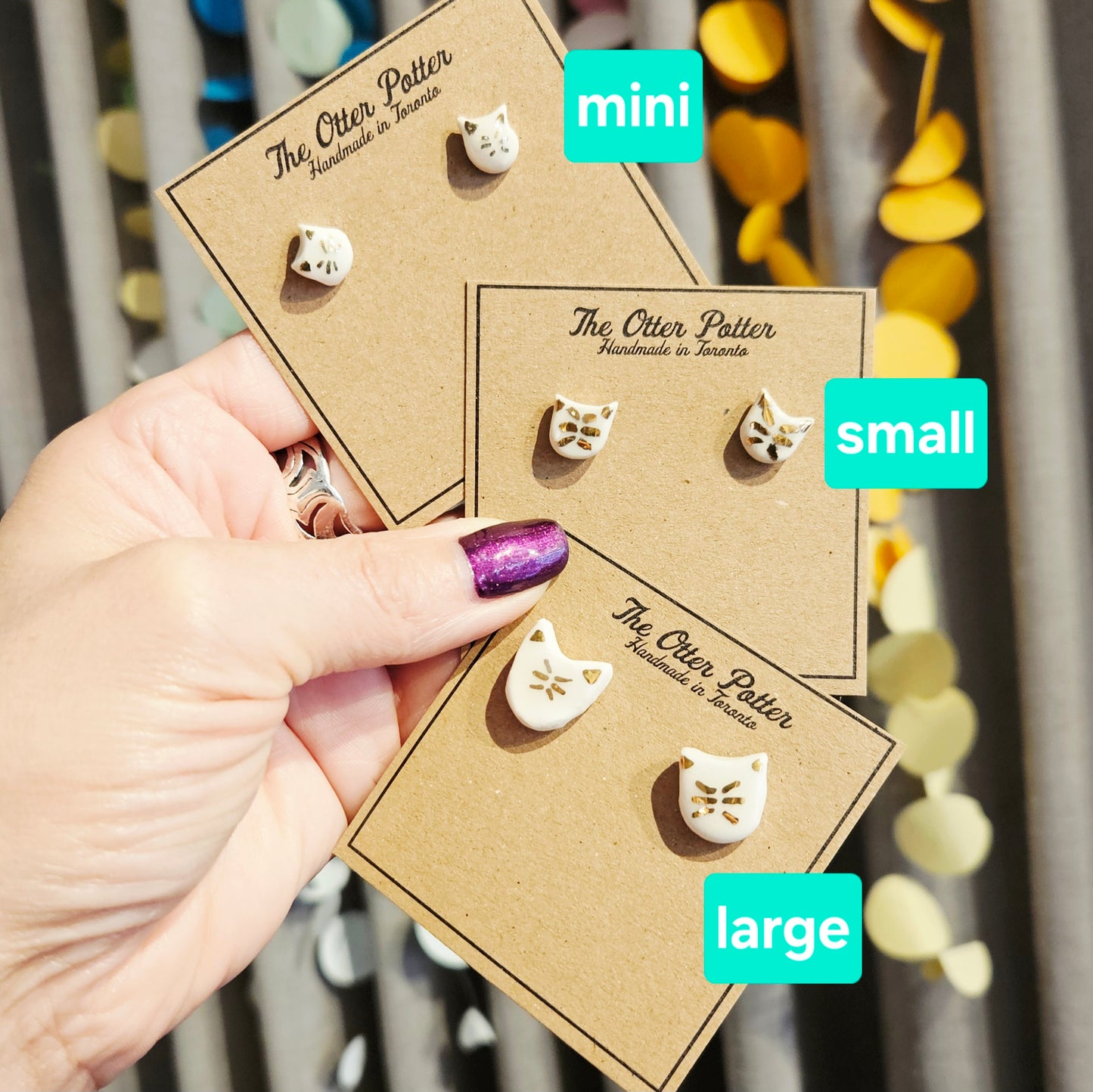 Ceramic Earrings, Cufflinks and Pins
