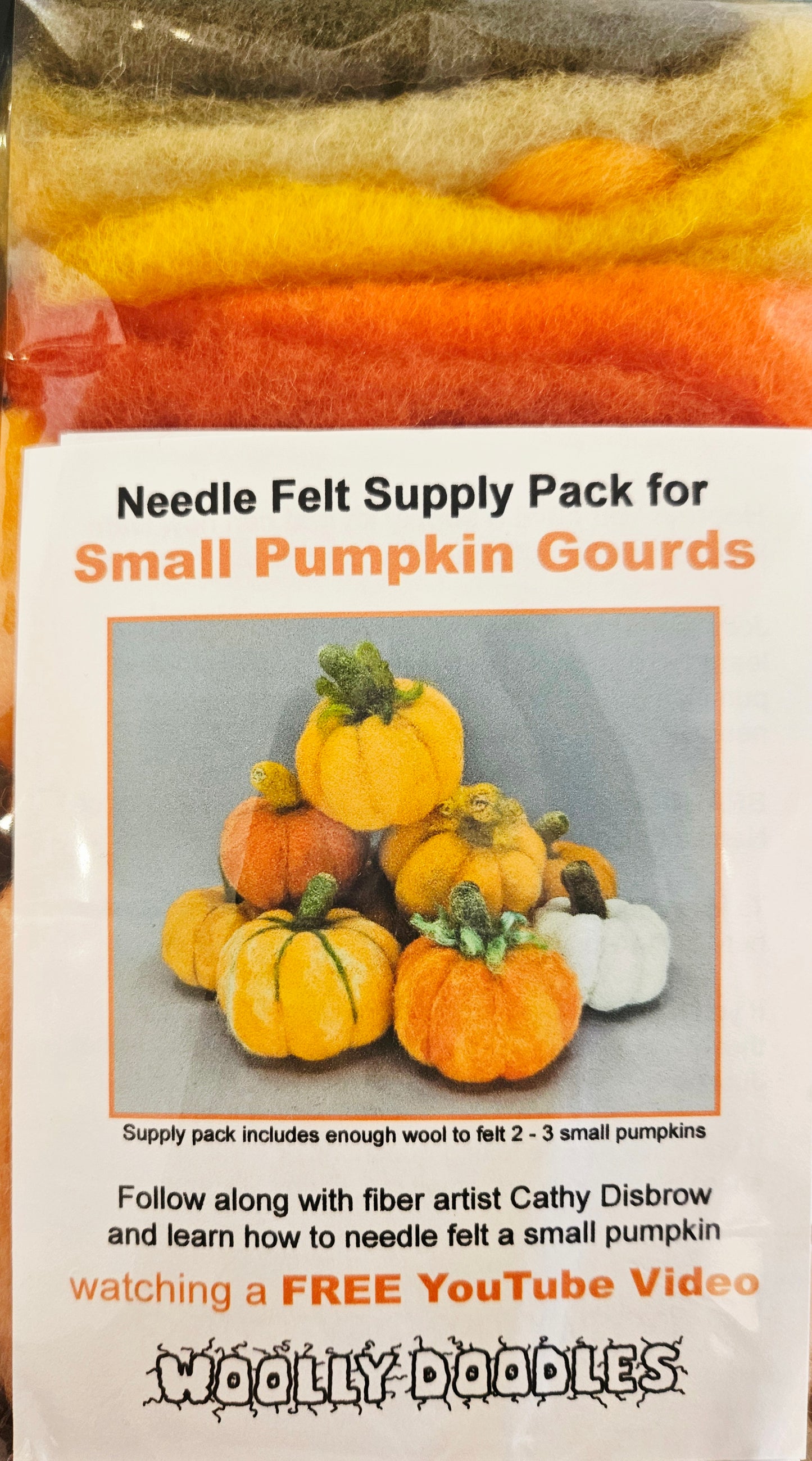 Needle Felting Kits - Small Pumpkin Gourds
