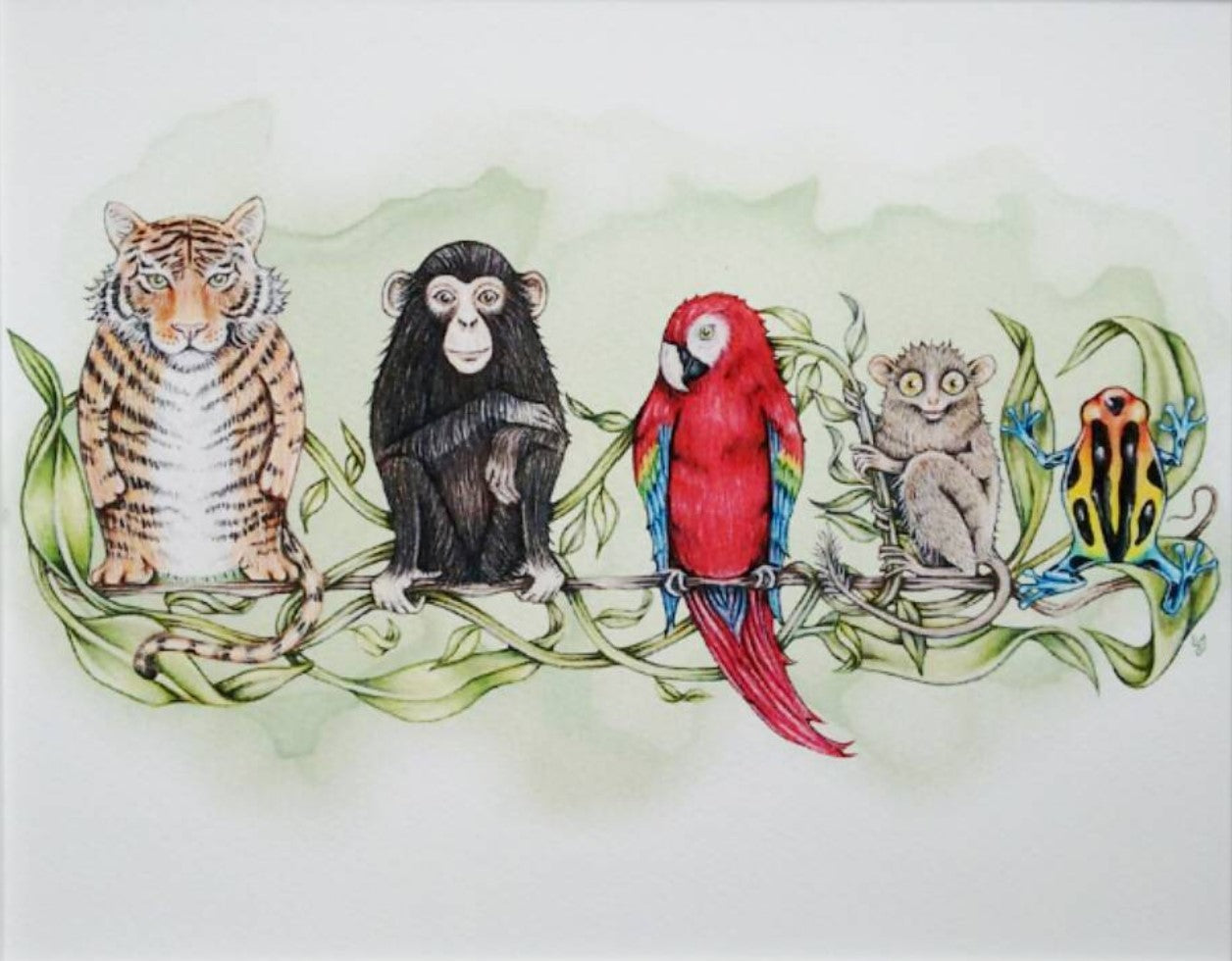 Nesting Animal Prints - Three On The Treetop