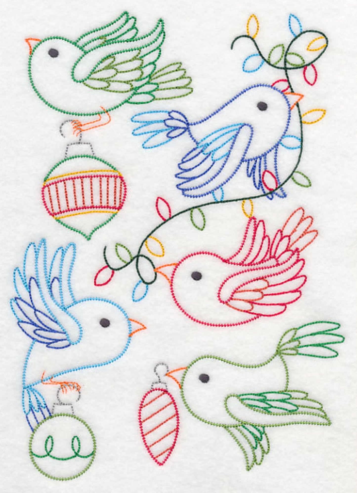 Christmas Embroidered Tea Towels
