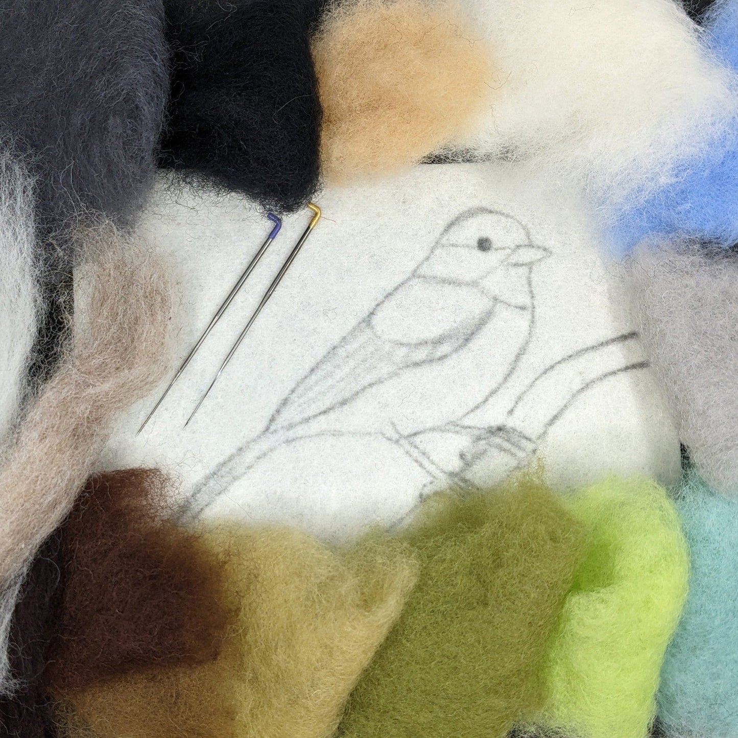 Needle Felting Kits - Black-Capped Chickadee