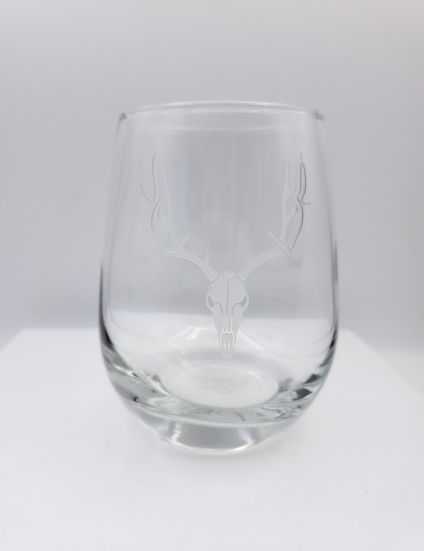 Etched Stemless Wine Glasses