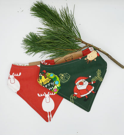 Holiday Reversible Baby Bandanas