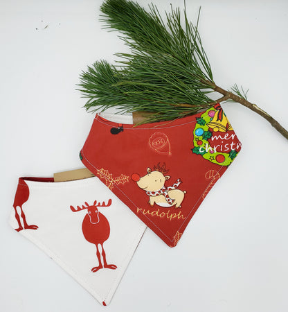 Holiday Reversible Baby Bandanas