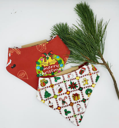 Holiday Reversible Baby Bandanas