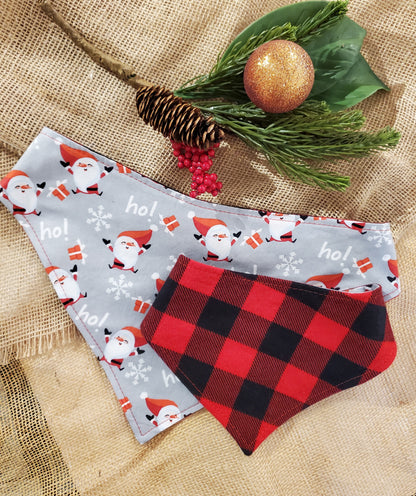 Holiday Reversible Dog Bandanas