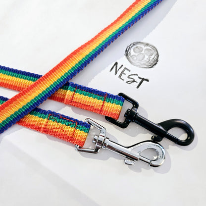 Rainbow Dog Leashes by Rivet Dawg