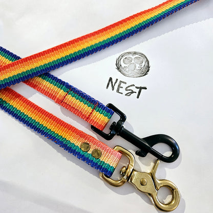 Rainbow Dog Leashes by Rivet Dawg