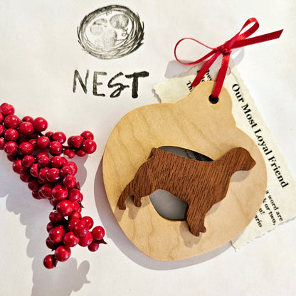 Christmas Wood Dog Ornaments