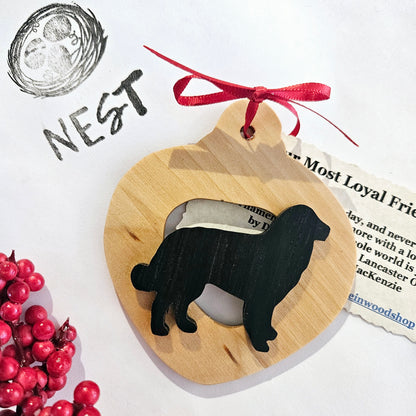 Christmas Wood Dog Ornaments