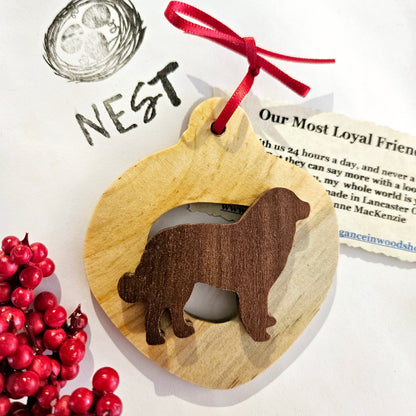 Christmas Wood Dog Ornaments