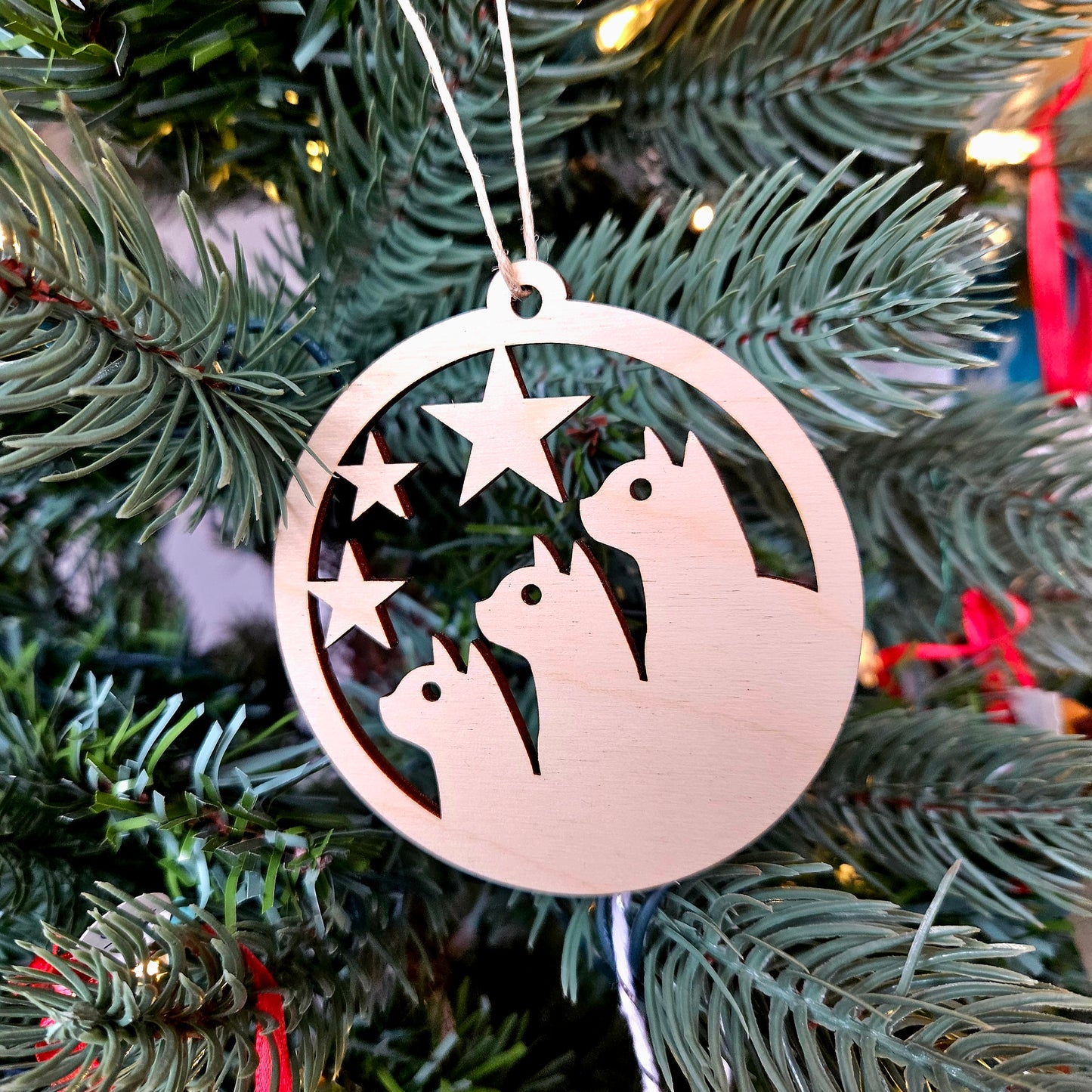 Christmas Wood Ornaments - Fluffy Cloud