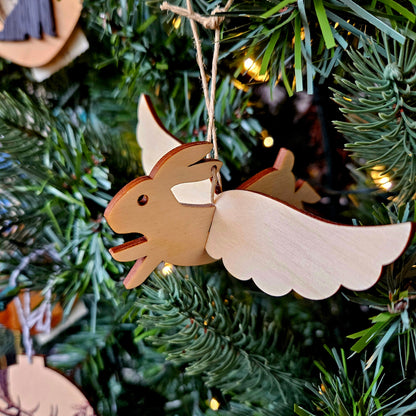 Christmas Wood Ornaments - Fluffy Cloud