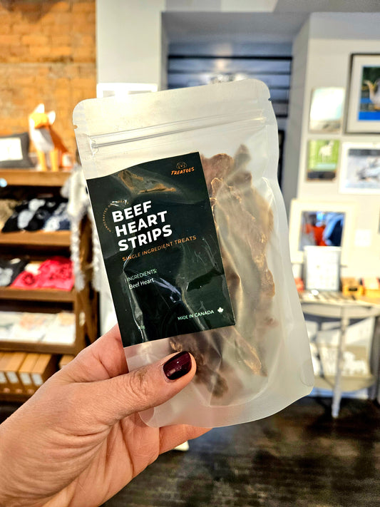 Treatoes Dog Treats - Beef Heart Strips