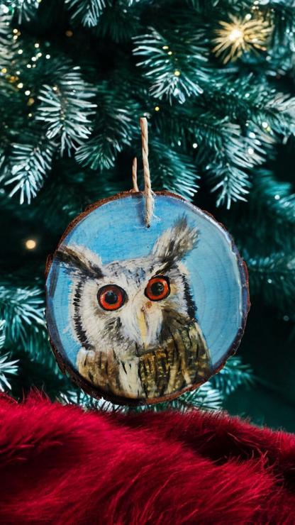 Wood + Resin Christmas Ornaments by Leslie Cline