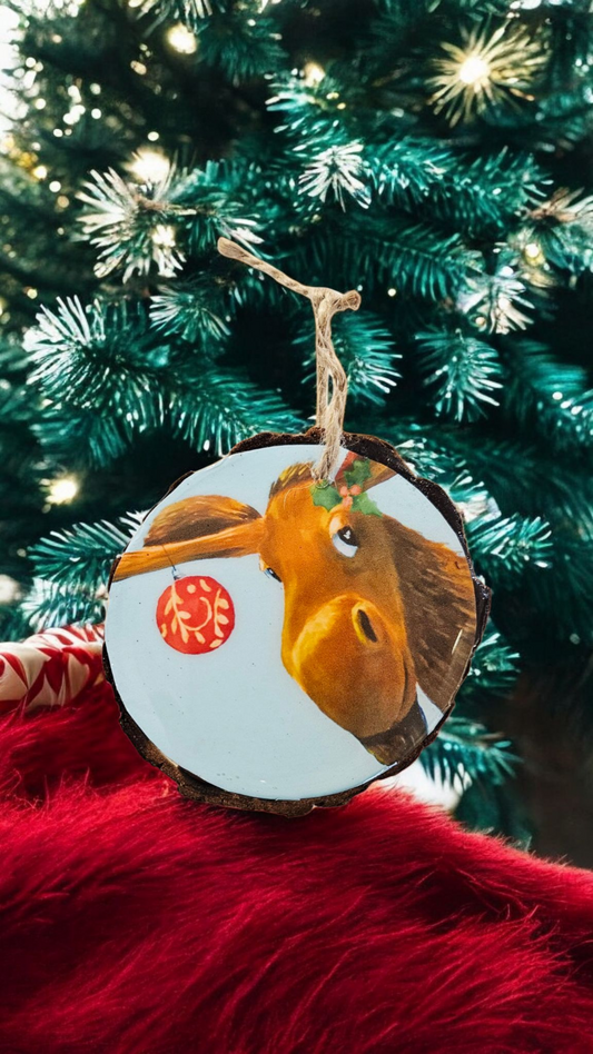Wood + Resin Christmas Ornaments by Leslie Cline