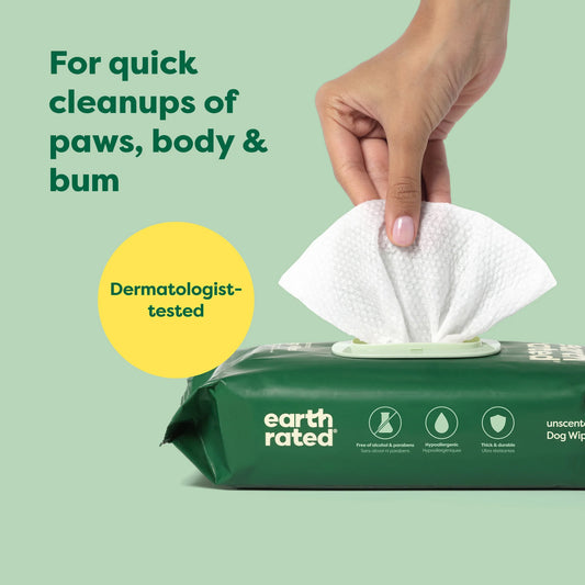 Earth Rated® Unscented Dog Wipes