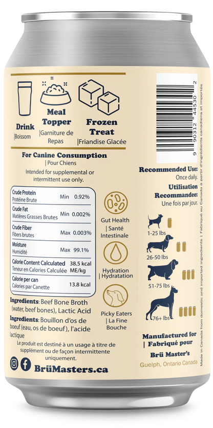 BrüMaster's Premium Dog Beer - SINGLE CAN