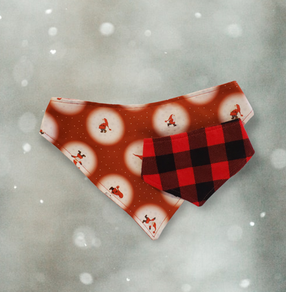 Holiday Reversible Dog Bandanas