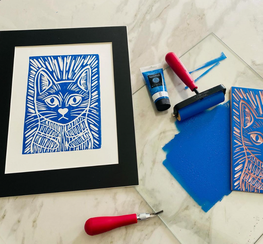 Original Linocut Art