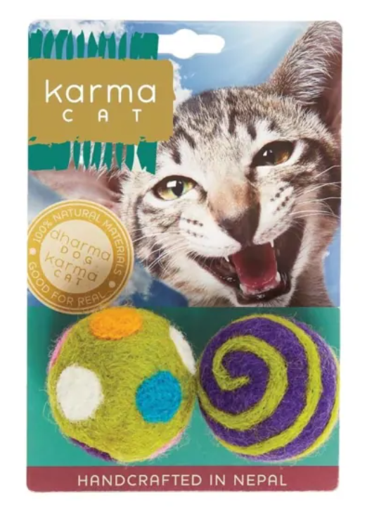 Natural Wool Felt Cat Toys