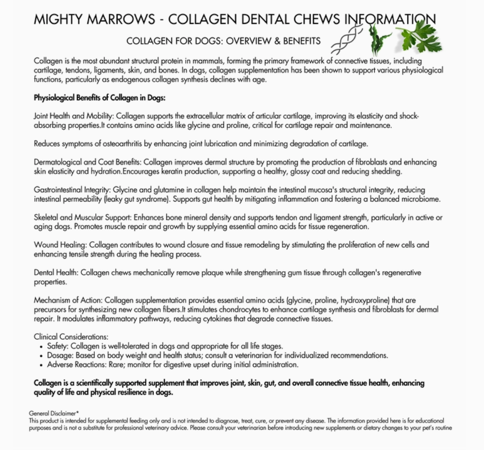 Mighty Marrows Collagen Dental Chews