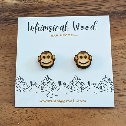 Hand Painted Wood Earrings