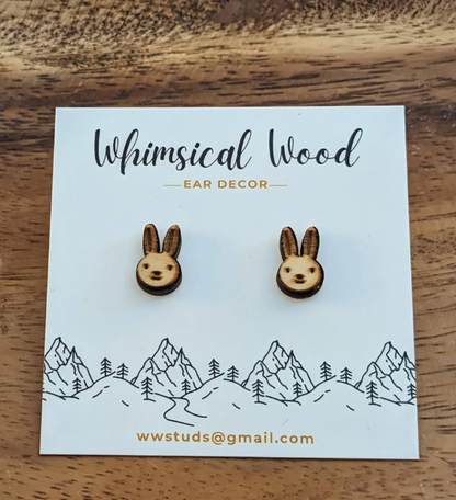 Hand Painted Wood Earrings