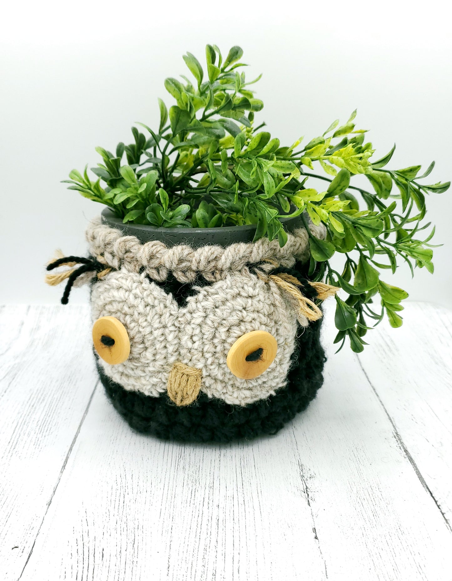 Crochet Owl Planters