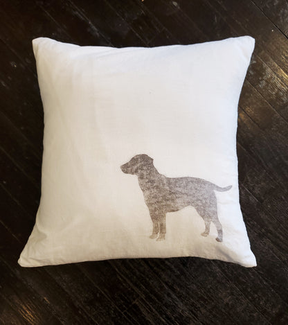 Flour Sack Throw Pillows - Dogs