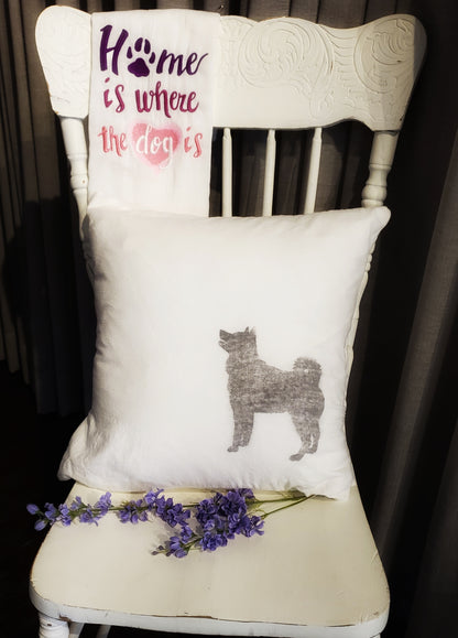 Flour Sack Throw Pillows - Dogs