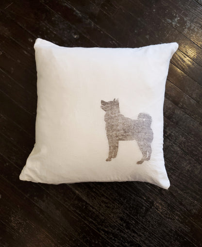 Flour Sack Throw Pillows - Dogs