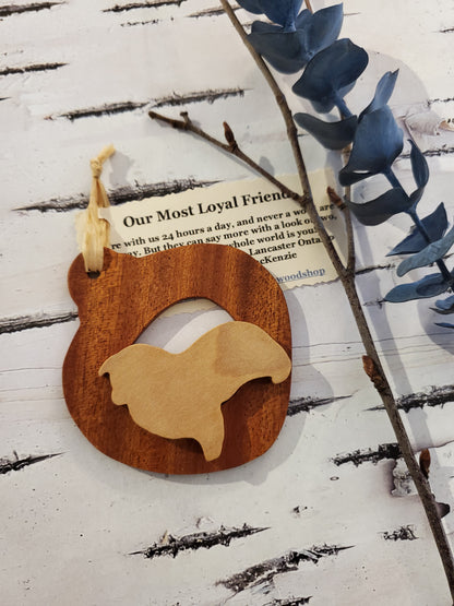 Christmas Wood Dog Ornaments