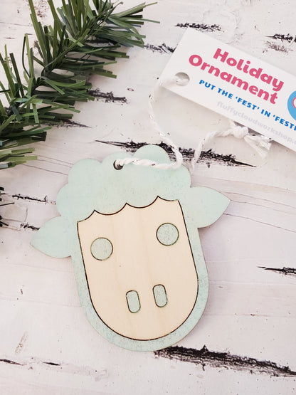 Christmas Wood Ornaments - Fluffy Cloud