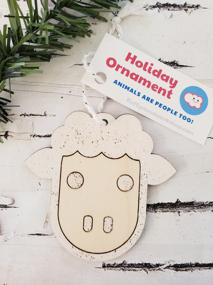 Christmas Wood Ornaments - Fluffy Cloud