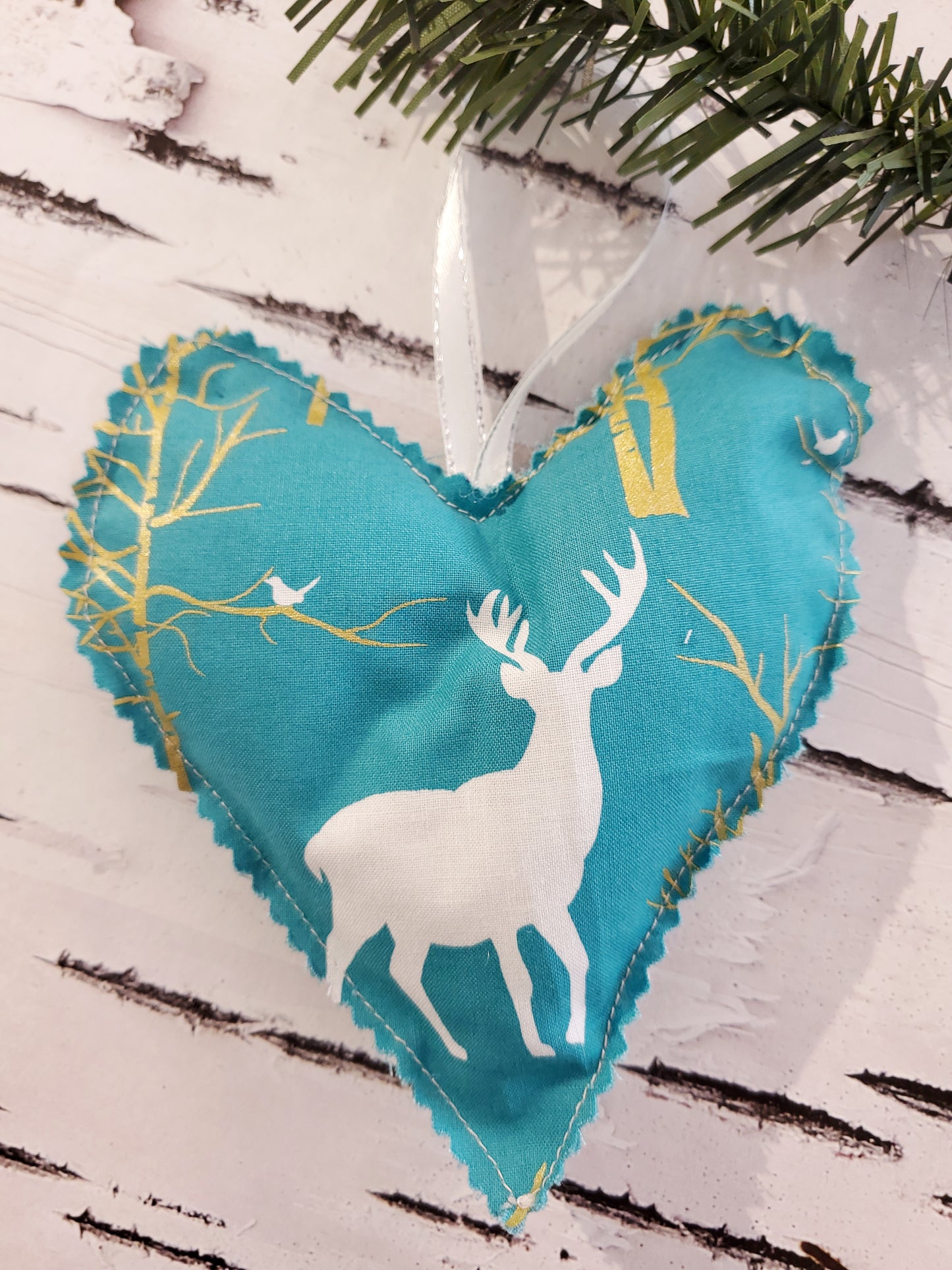 Christmas Ornaments - Fabric Hearts