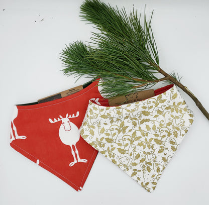 Holiday Reversible Baby Bandanas