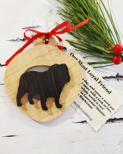 Christmas Wood Dog Ornaments