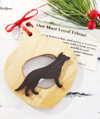 Christmas Wood Dog Ornaments