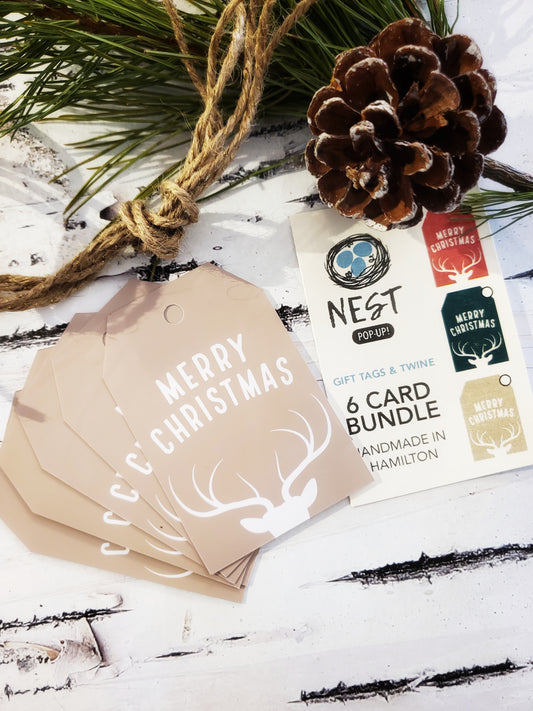 Nest Pop-Up! Christmas Gift Tags - Deer