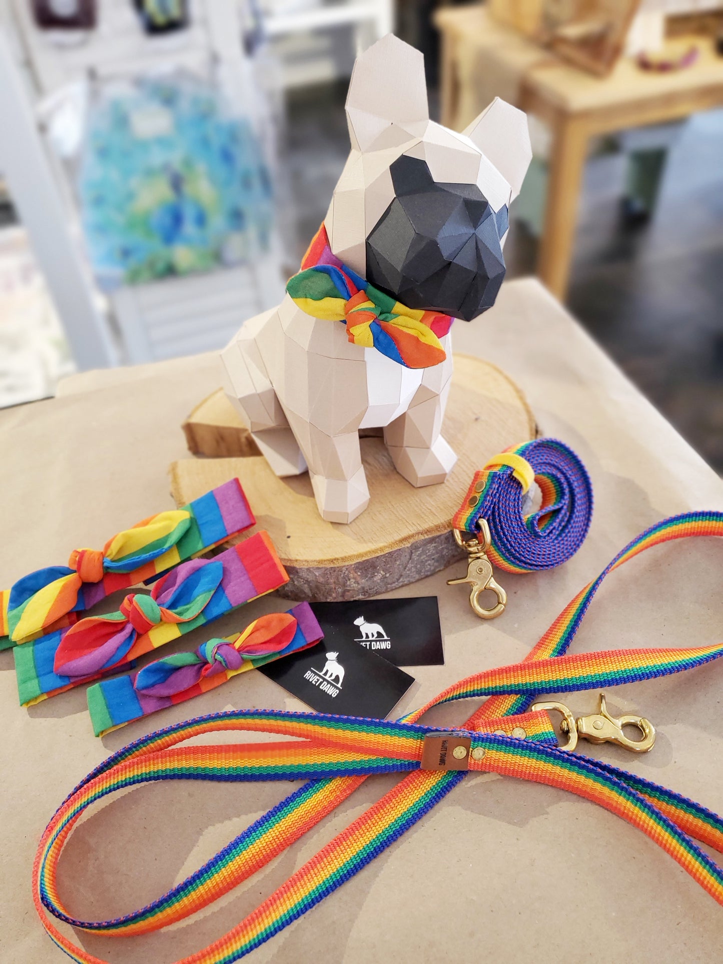 Rainbow Dog Leash by Rivet Dawg