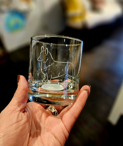 Etched Whisky Glasses