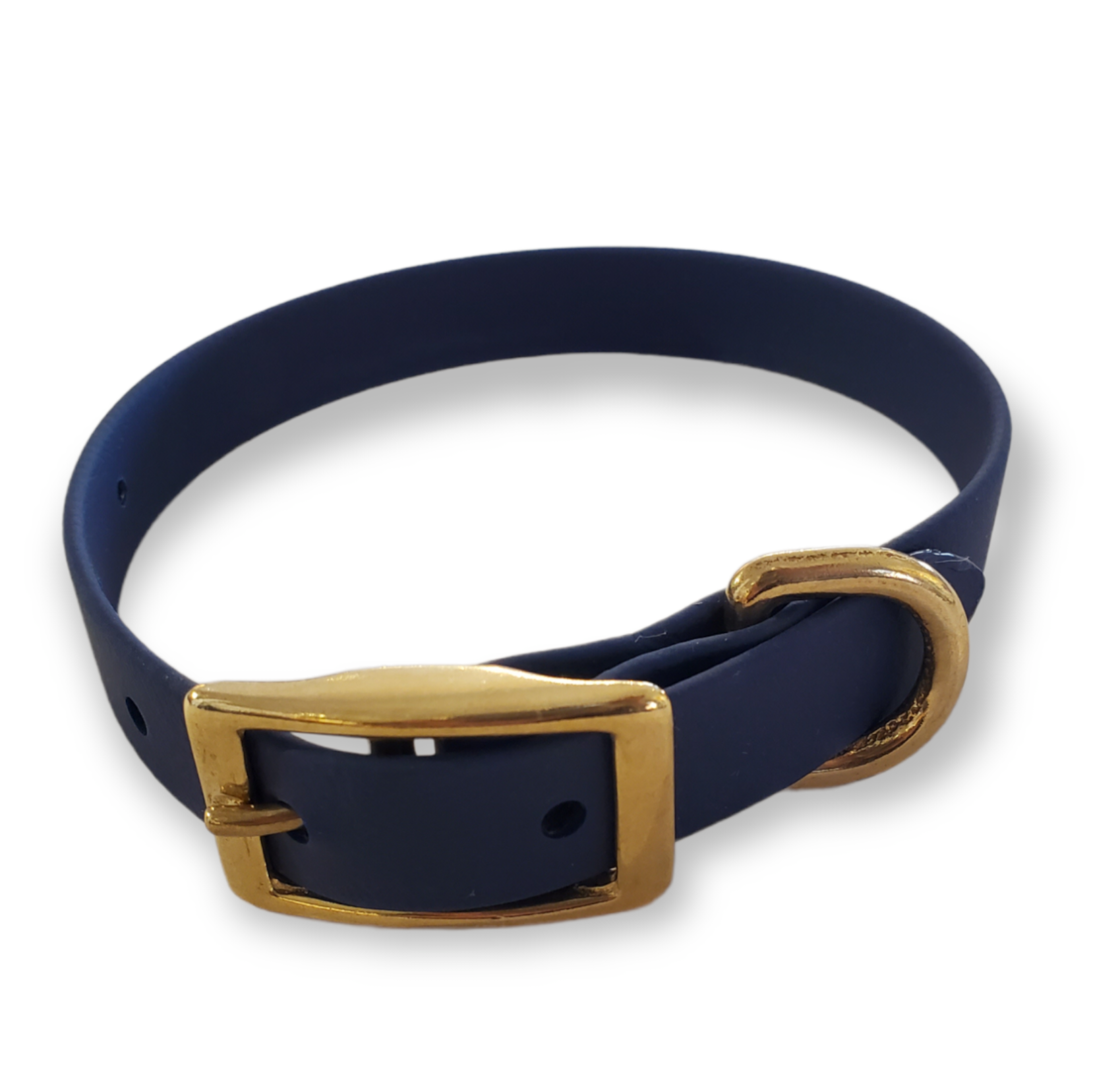 Navy leather dog collar sale