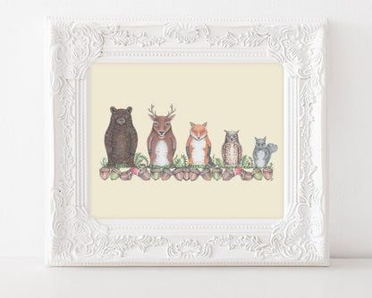 Nesting Animal Prints - Three On The Treetop