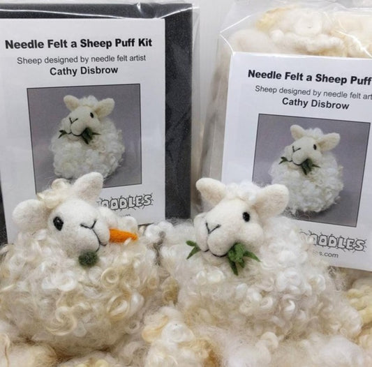 Needle Felting Kits - Sheep Puff